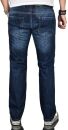 Alessandro Salvarini Herren Jeanshose O-062 - Dunkelblau-W30-L30