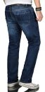 Alessandro Salvarini Herren Jeanshose O-062 - Dunkelblau-W30-L34