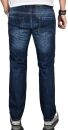 Alessandro Salvarini Herren Jeanshose O-062 - Dunkelblau-W31-L34