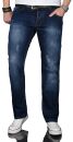 Alessandro Salvarini Herren Jeanshose O-062 - Dunkelblau-W33-L36