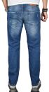 Alessandro Salvarini Herren Jeans Mittelblau Gerades Bein O-063 W29 L30