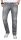 Alessandro Salvarini Herren Jeans Grau Used Gerades Bein O-065 W32 L30