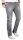 Alessandro Salvarini Herren Jeans Grau Used Gerades Bein O-065 W40 L34