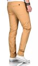 Maurelio Modriano Herren Designer Chino Stoff Hose Regular Slim MM-002 Beige W32 L32 - W32/32