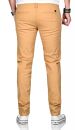 Maurelio Modriano Herren Designer Chino Stoff Hose Regular Slim MM-002 Beige W32 L32 - W32/32