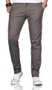 Maurelio Modriano Herren Designer Chino Stoff Hose Regular Slim MM-002 Grau W36 L32 - W36/32