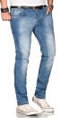 Alessandro Salvarini Herren Jeans Hellblau Regular Slim...