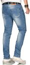 Alessandro Salvarini Herren Jeans Hellblau Regular Slim O-080 W29 L30