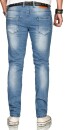 Alessandro Salvarini Herren Jeans Hellblau Regular Slim O-080 W30 L34