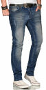 Alessandro Salvarini Herren Jeans Dunkelblau Regular Slim...