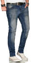 Alessandro Salvarini Herren Jeans Dunkelblau Regular Slim O-081 W29 L30