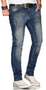 Alessandro Salvarini Herren Jeans Dunkelblau Regular Slim O-081 W29 L32