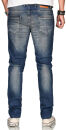 Alessandro Salvarini Herren Jeans Dunkelblau Regular Slim O-081 W29 L32