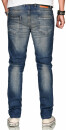 Alessandro Salvarini Herren Jeans Dunkelblau Regular Slim O-081 W30 L34
