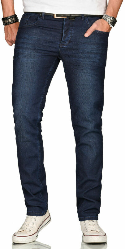 Alessandro Salvarini Herren Jeans Night Blue Regular Slim O-083 W33 L34