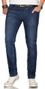 Alessandro Salvarini Herren Jeans Dunkelblau Regular Slim O-084 W29 L30