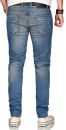 Alessandro Salvarini Herren Jeans Mittelblau Regular Slim O-082 W31 L34