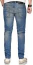 Alessandro Salvarini Herren Jeans Mittelblau Regular Slim O-082 W33 L30