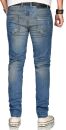 Alessandro Salvarini Herren Jeans Mittelblau Regular Slim O-082 W38 L34