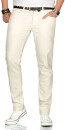 Alessandro Salvarini Herren Jeans Off White Regular Slim O-090 W29 L30