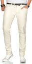 Alessandro Salvarini Herren Jeans Off White Regular Slim...