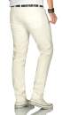 Alessandro Salvarini Herren Jeans Off White Regular Slim O-090 W33 L36