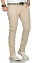 Alessandro Salvarini Herren Jeans Beige Regular Slim O-091
