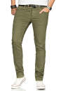 Alessandro Salvarini Herren Jeans Grün Regular Slim O-092