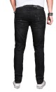 Alessandro Salvarini Herren Jeans Schwarz Regular Slim O-050 W30 L34
