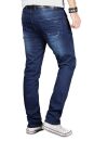 Alessandro Salvarini Herren Jeans Blau Regular Slim O-051 W30 L32