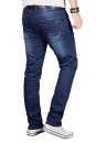 Alessandro Salvarini Herren Jeans Blau Regular Slim O-051 W31 L30