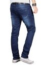 Alessandro Salvarini Herren Jeans Blau Regular Slim O-051 W33 L30