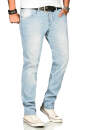 Alessandro Salvarini Herren Jeans Hellblau Regular Slim O-170 W29 L32
