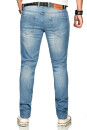 Alessandro Salvarini Herren Jeans Blau Regular Slim O-171 W30 L32