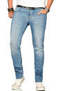 Alessandro Salvarini Herren Jeans Blau Regular Slim O-171...