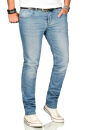 Alessandro Salvarini Herren Jeans Blau Regular Slim O-171 W32 L36