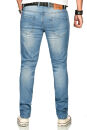 Alessandro Salvarini Herren Jeans Blau Regular Slim O-171 W32 L36