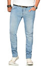 Alessandro Salvarini Herren Jeans Hellblau Regular Slim...