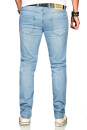 Alessandro Salvarini Herren Jeans Hellblau Regular Slim O-172 W29 L30