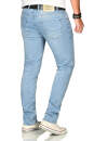 Alessandro Salvarini Herren Jeans Hellblau Regular Slim O-172 W30 L30