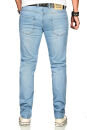 Alessandro Salvarini Herren Jeans Hellblau Regular Slim O-172 W31 L30