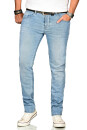 Alessandro Salvarini Herren Jeans Hellblau Regular Slim O-172 W32 L30