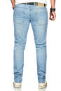 Alessandro Salvarini Herren Jeans Hellblau Regular Slim O-172 W34 L34