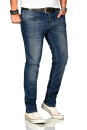 Alessandro Salvarini Herren Jeans Blau Regular Slim O-173 W30 L32