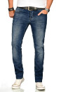 Alessandro Salvarini Herren Jeans Blau Regular Slim O-173 W30 L34