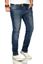 Alessandro Salvarini Herren Jeans Blau Regular Slim O-173 W38 L32