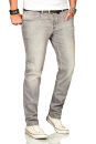 Alessandro Salvarini Herren Jeans Hellgrau Regular Slim...