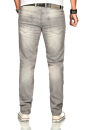 Alessandro Salvarini Herren Jeans Hellgrau Regular Slim O-174 W30 L30