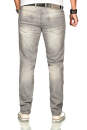 Alessandro Salvarini Herren Jeans Hellgrau Regular Slim O-174 W32 L32
