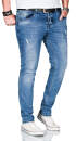 Alessandro Salvarini Herren Jeans Blau Regular Slim O-160 W34 L32